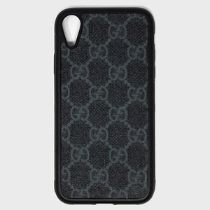 Black GG Repurposed iPhone Case - Cloud Accessories, LLC