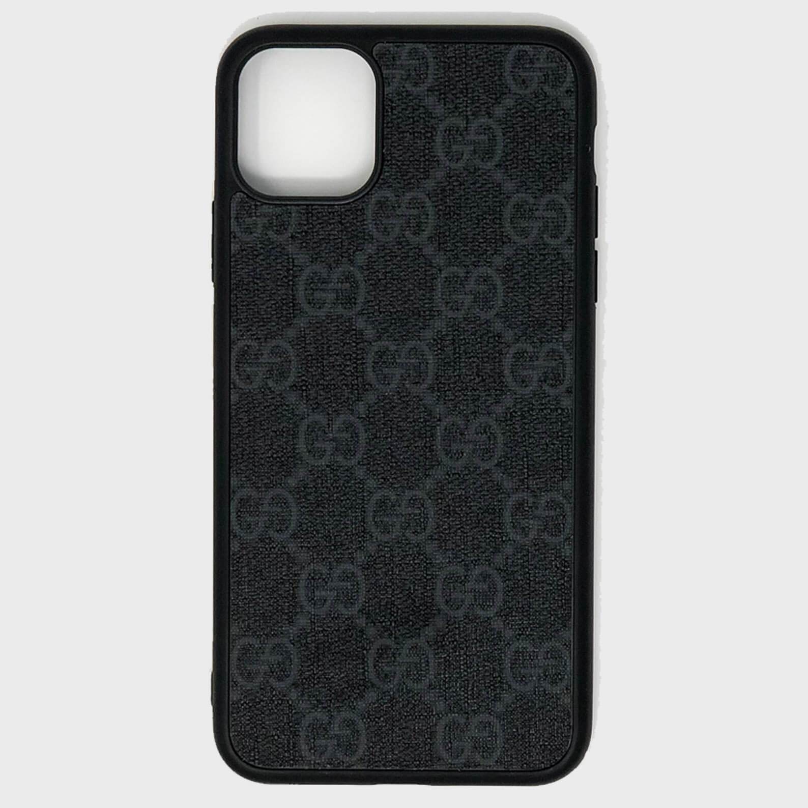 Black GG Repurposed iPhone Case - Cloud Accessories, LLC