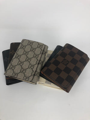 Brown GG Repurposed Trifold Wallet