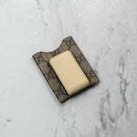 Brown GG Repurposed Money Clip